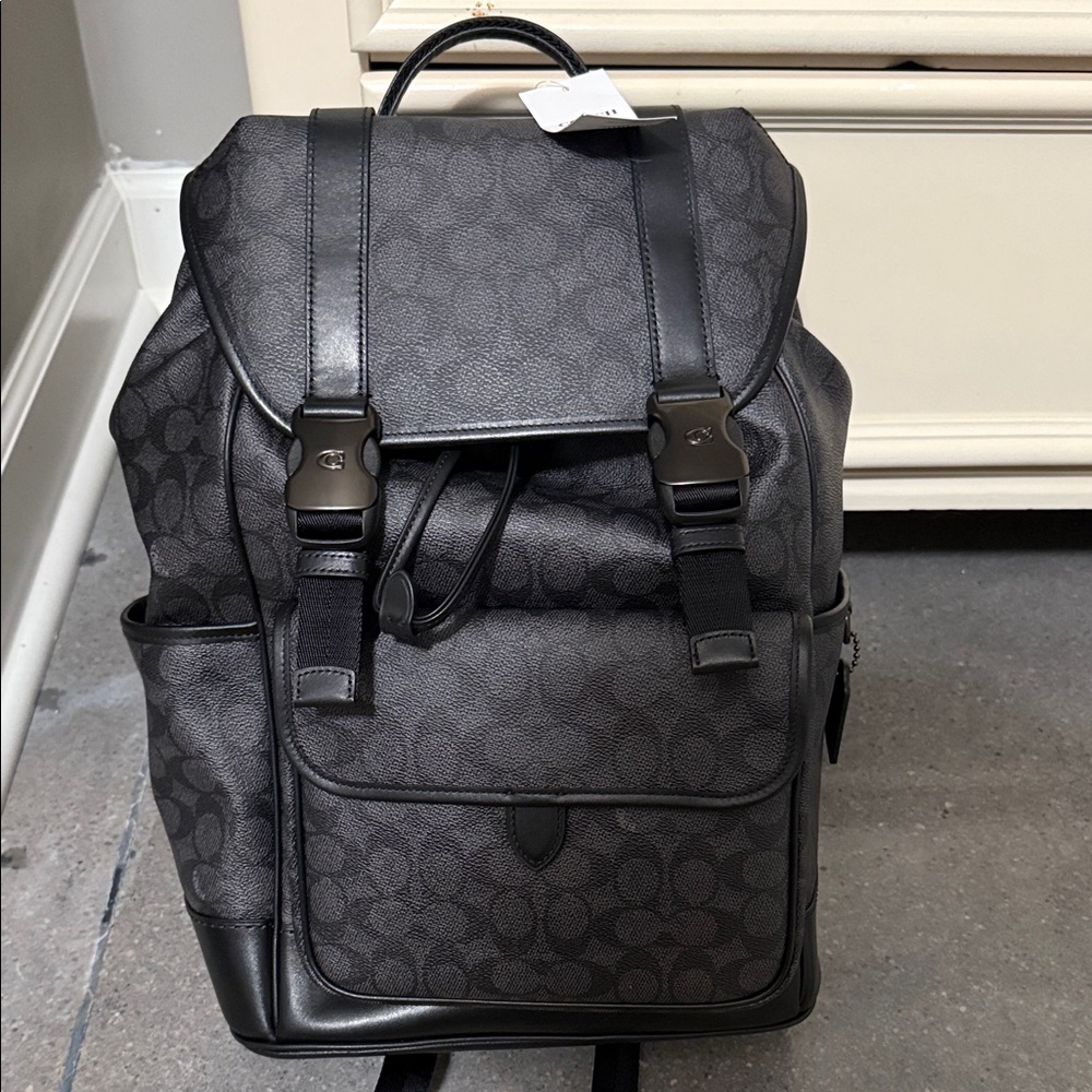 Coach Charcoal and Black Men's Backpack
